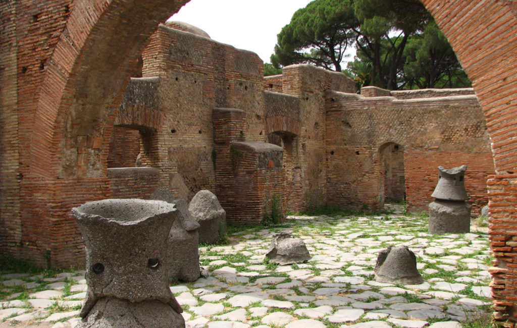 Ancient bakery at Ostia antica