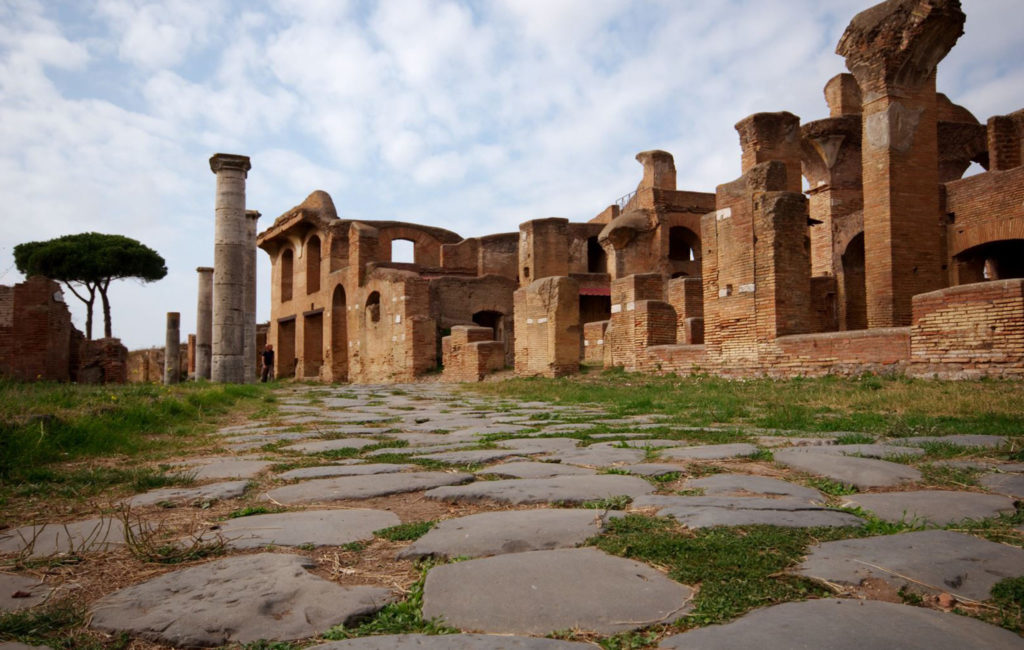 Ancient street at Ostia antica