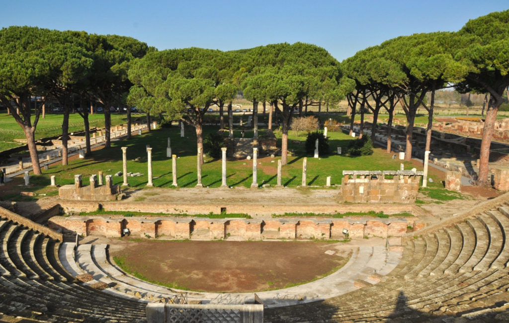 The ancient theatre of Ostia antica