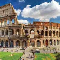 Outside of Colosseum seen from the west side