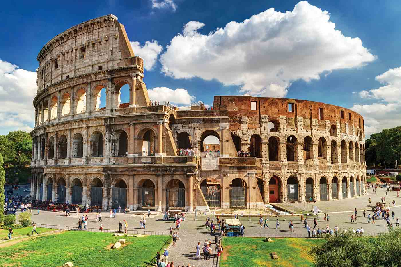 Outside of Colosseum seen from the west side