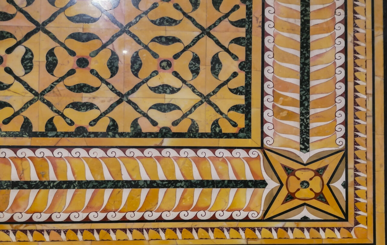 Inlaid marble from the imperial palace on Palatine Hill