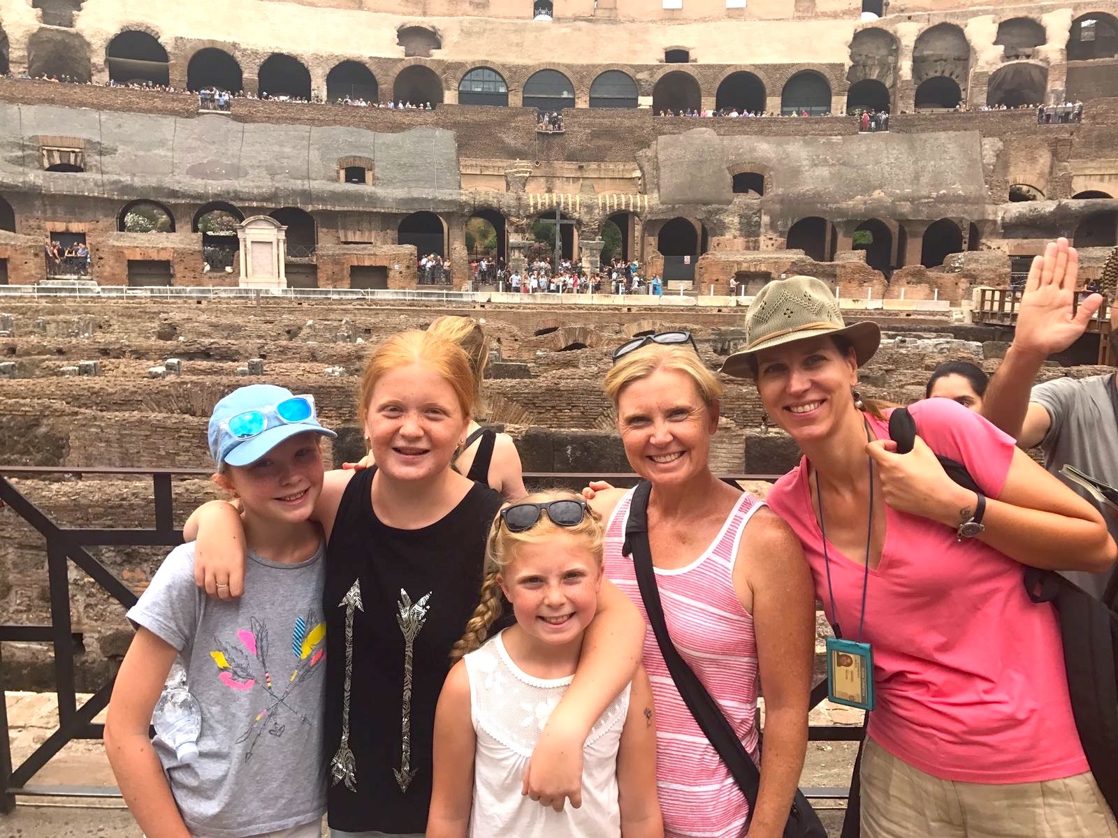 Happy kids at the Colosseum